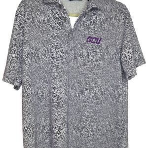 GCU Cutter & Buck Purple and White Polo Shirt Classic Style Size M
